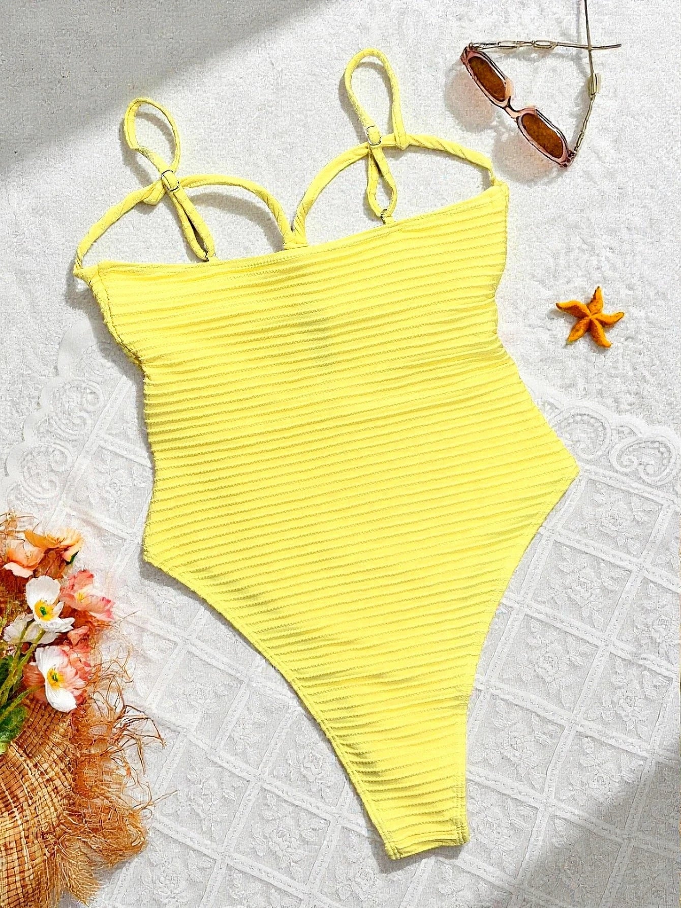 Crossover Cutout One-Piece Swimsuit | Backless Monokini
