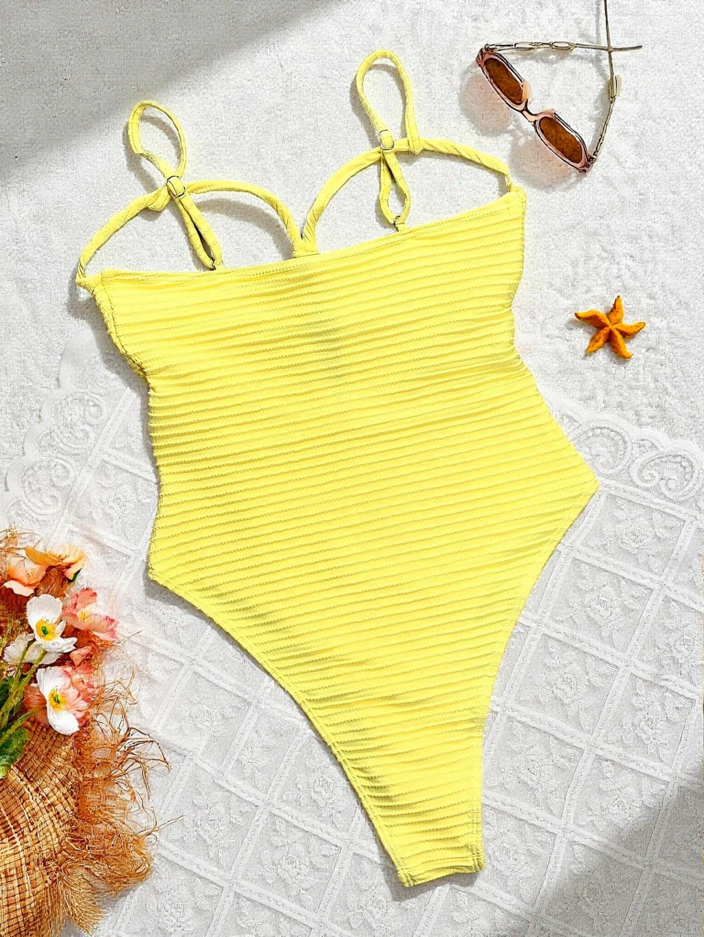 Crossover Cutout One-Piece Swimsuit | Backless Monokini