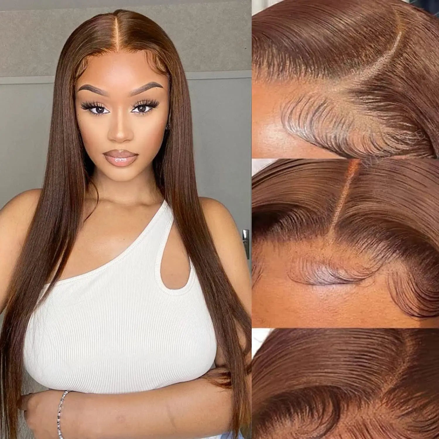 Chocolate Brown Straight Wig