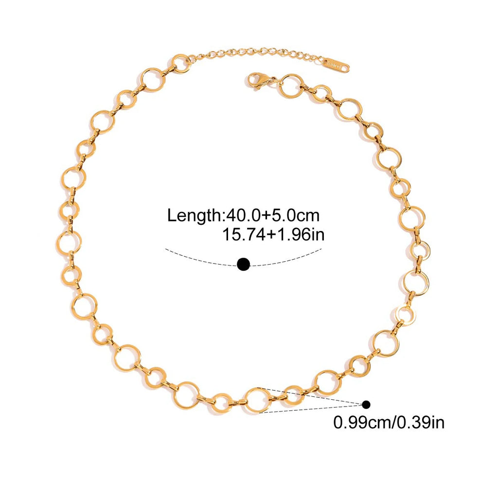 Layered Gold Chain Necklace Set | 18K PVD Stainless Steel Link Chain Jewelry
