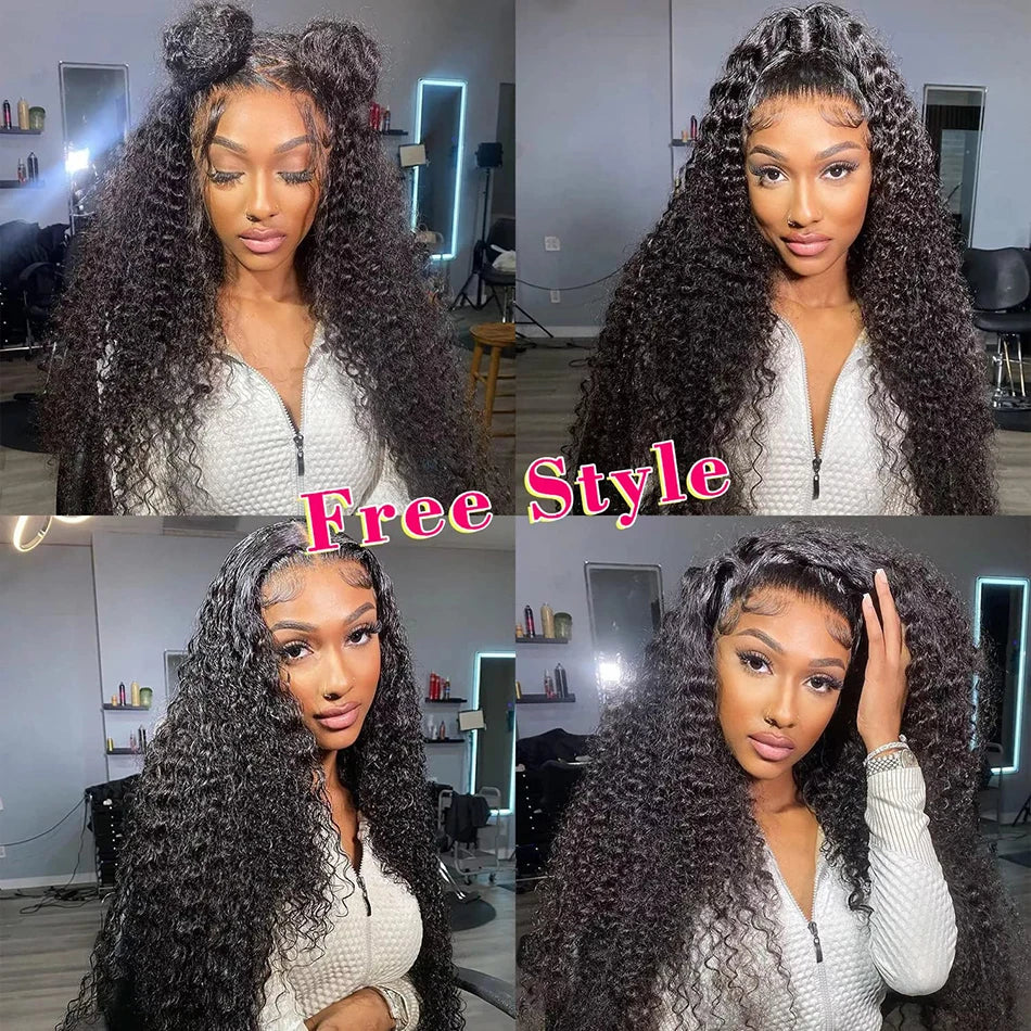 Curly Deep Wave Lace Frontal Wig