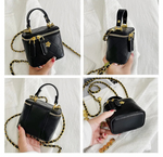 Load image into Gallery viewer, Small Shoulder Bucket Mini Bag Crossbody with Metal Chain – Trendy and Versatile Handbag

