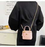 Load image into Gallery viewer, Small Shoulder Bucket Mini Bag Crossbody with Metal Chain – Trendy and Versatile Handbag
