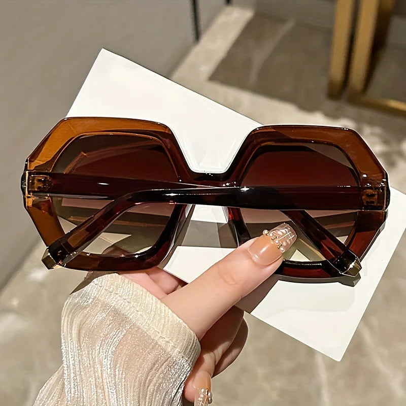 Oversized Hexagonal Sunglasses | Bold Geometric Frame | The PM Edit