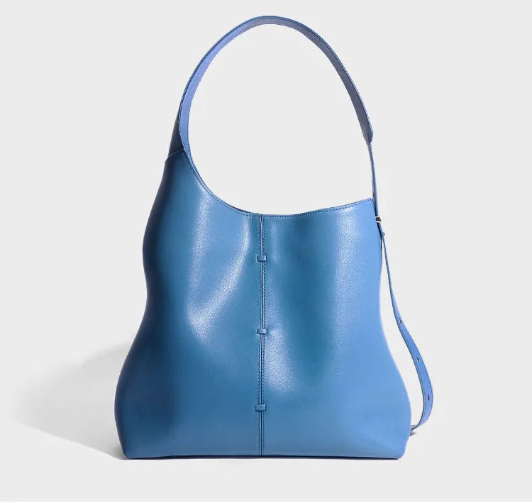 Soft Leather Barrel Shoulder Bag | Underarm & Crossbody