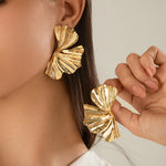 Load image into Gallery viewer, Maple Leaf Geometric Statement Earrings – Bold, Lightweight &amp; Uniquely Chic
