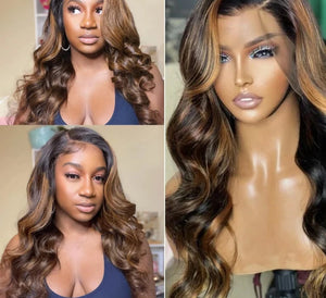 Highlight  Brown Body Wave Wig