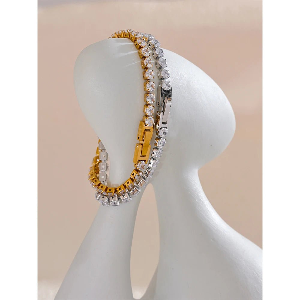 Crystal Tennis Bracelet | PVD Plated | Tarnish - Free & Waterproof - The PM Edit
