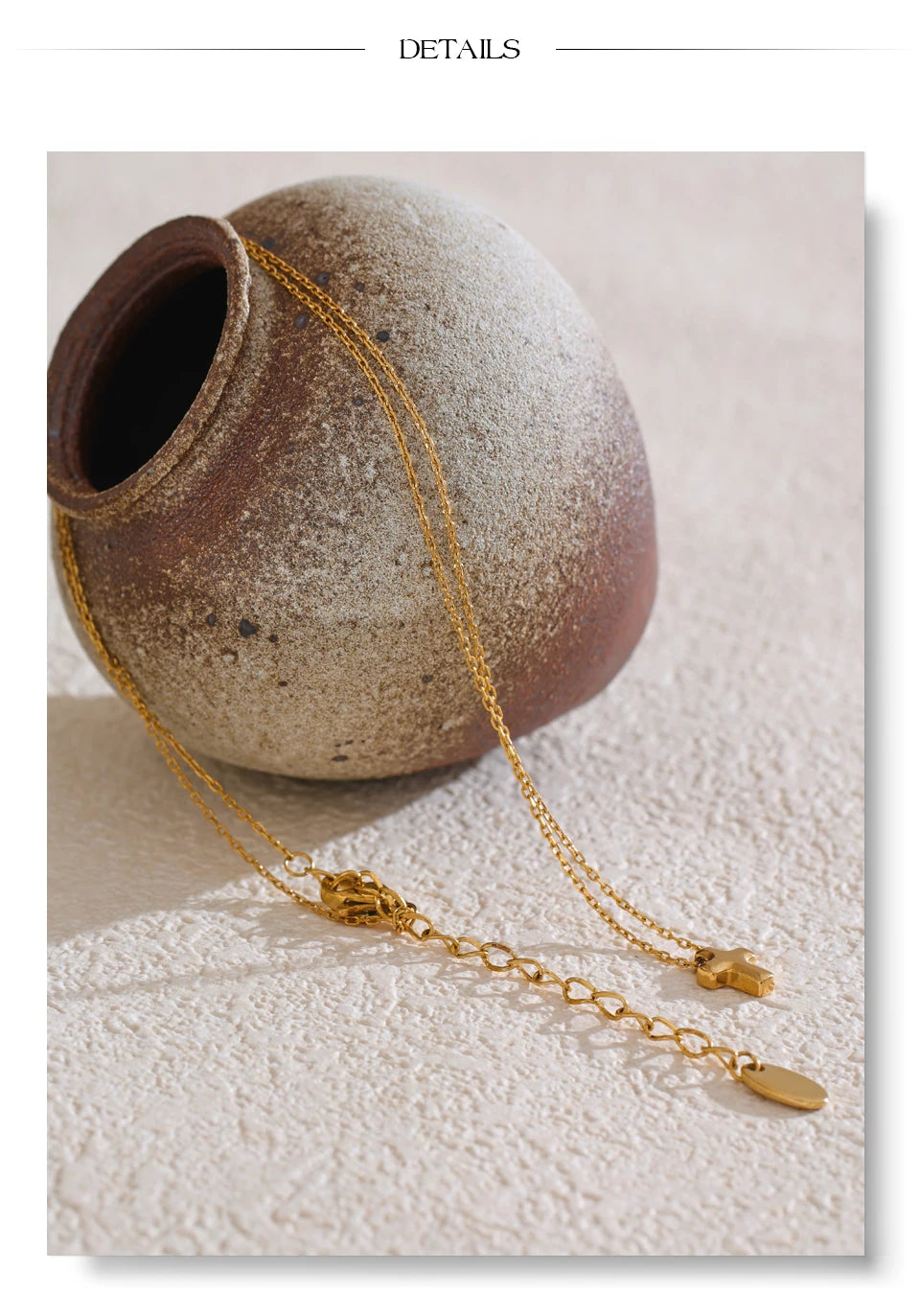 Puffy Cross Pendant Necklace | 18K Gold Plated Stainless Steel | The PM Edit