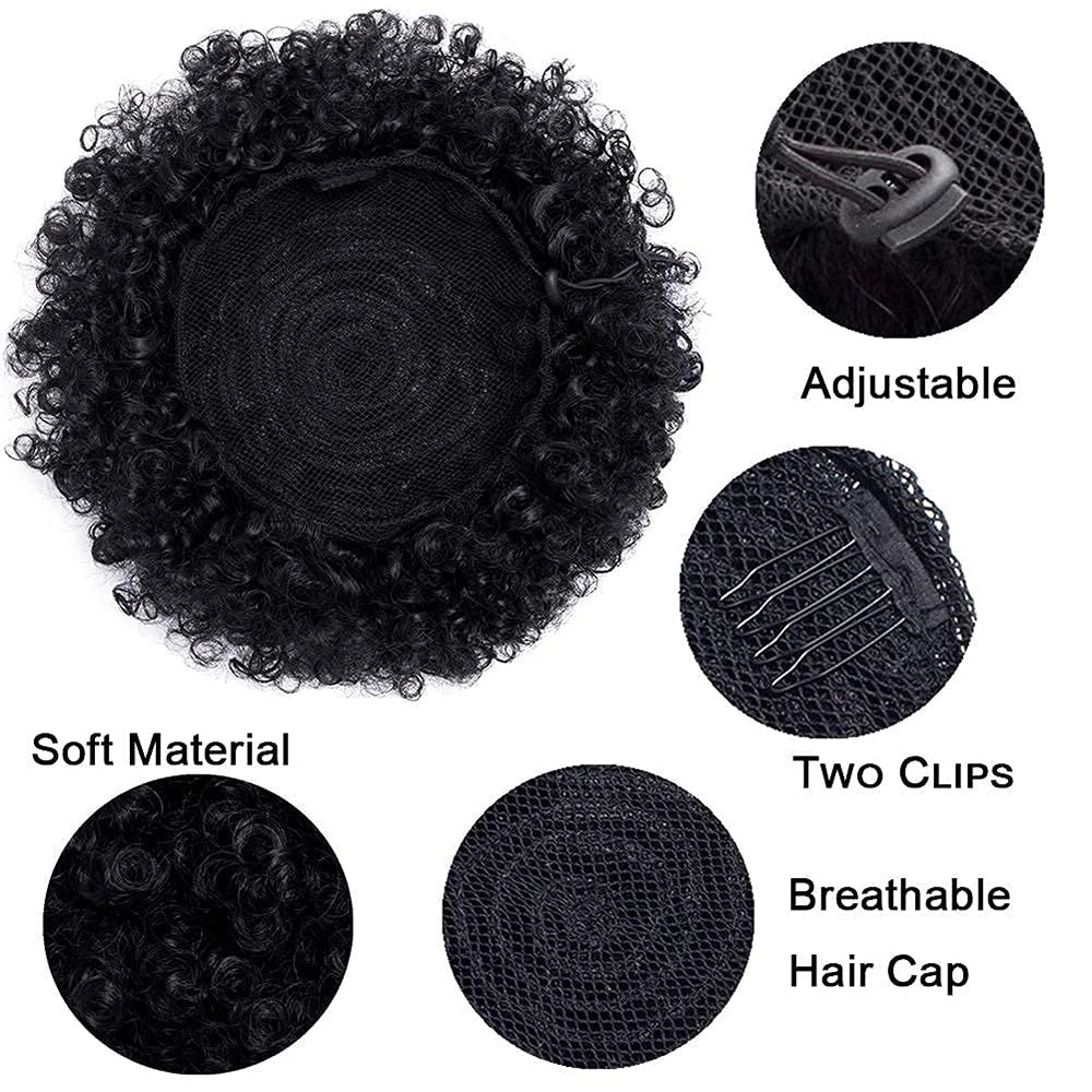 Synthetic Large Afro Puff Drawstring Ponytail