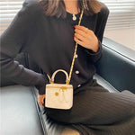 Load image into Gallery viewer, Small Shoulder Bucket Mini Bag Crossbody with Metal Chain – Trendy and Versatile Handbag
