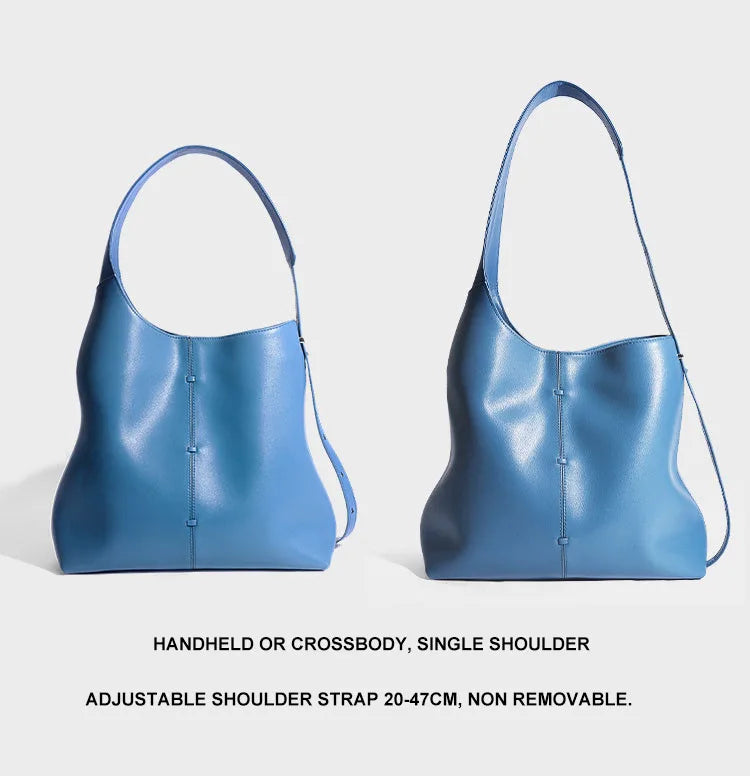Soft Leather Barrel Shoulder Bag | Underarm & Crossbody