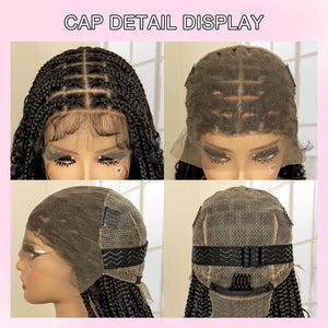 36 Inches Long Boho Braided Wigs with Baby Hair/Knotless Box Braid Wig