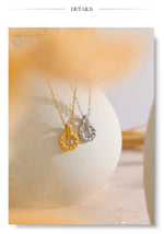 Load image into Gallery viewer, Twisted Rope Circle Pendant Necklace | 18K PVD Gold &amp; Silver Stainless Steel Jewelry
