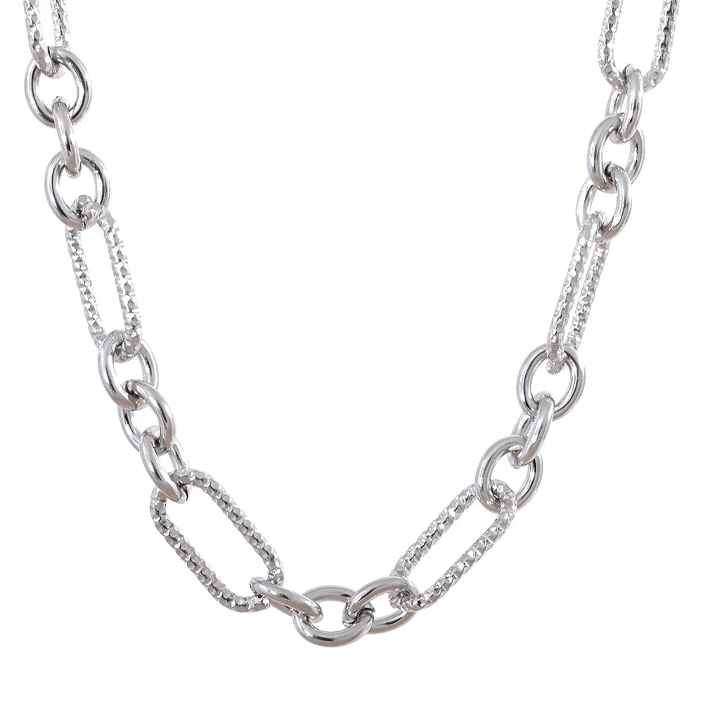 Chunky Mixed Link Chain Necklace & Bracelet Set | 18K PVD Gold & Silver Stainless Steel