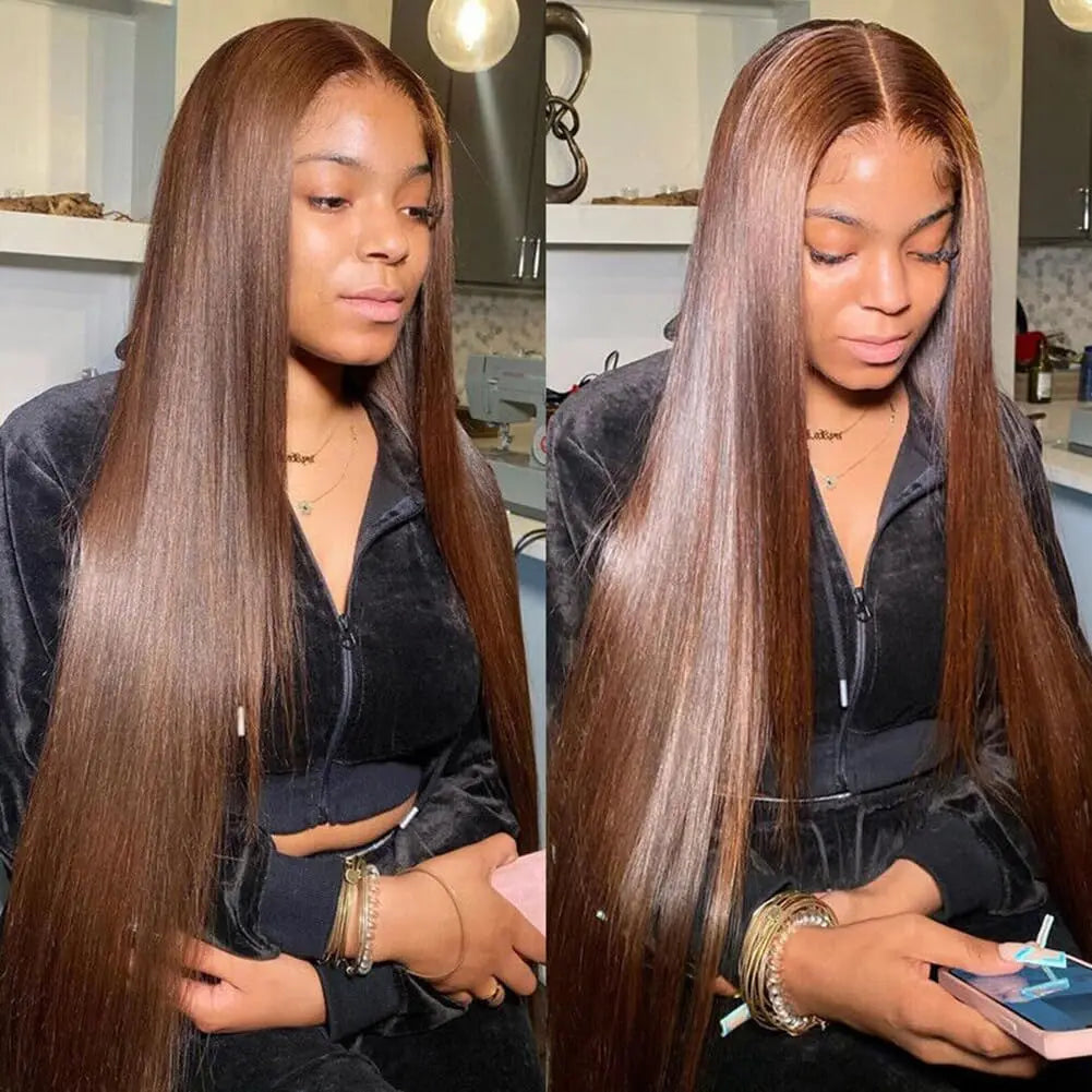 Chocolate Brown Straight Wig