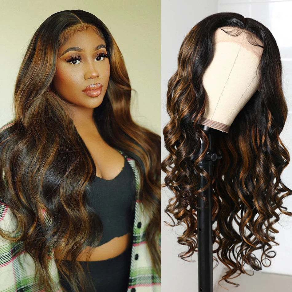 Highlight  Brown Body Wave Wig