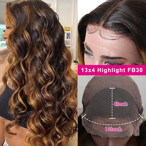 Highlight  Brown Body Wave Wig