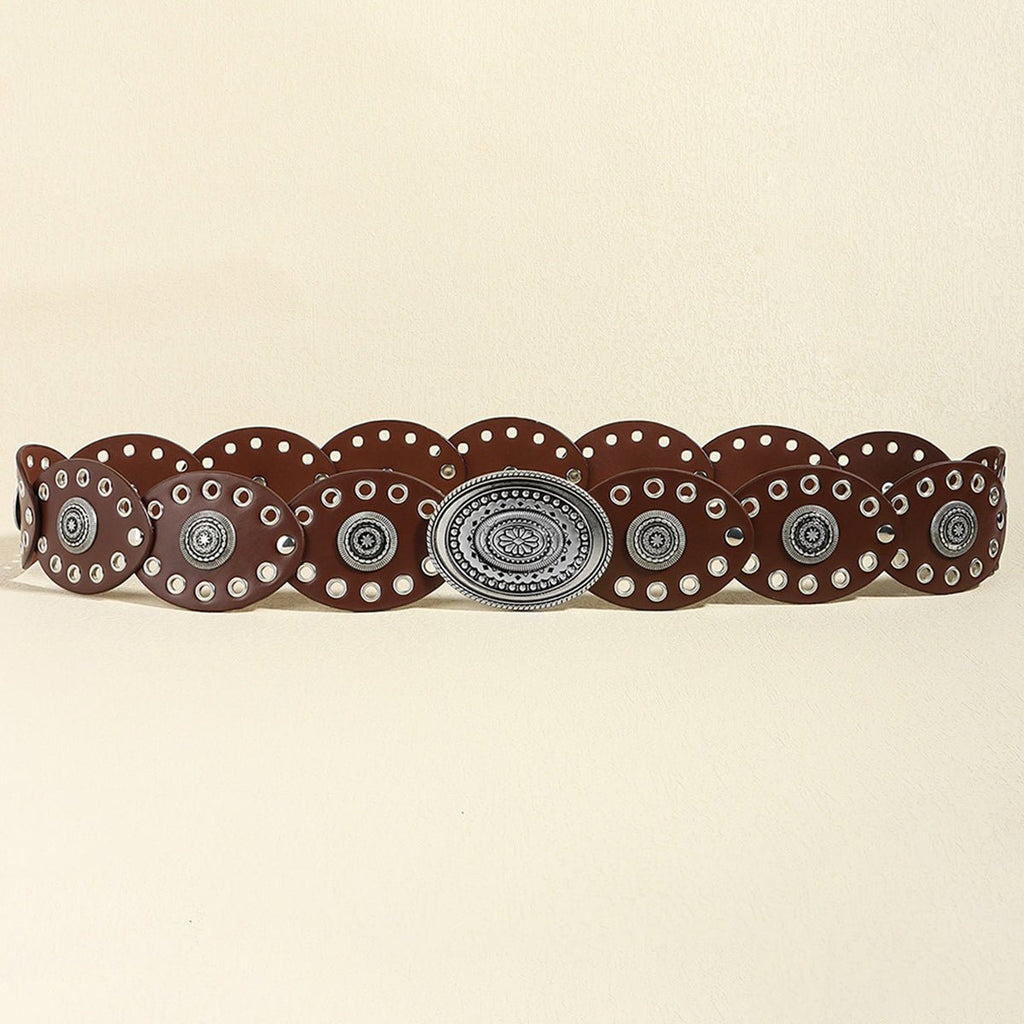 Boho Concho Oval Disc Grommet Belt - The PM Edit