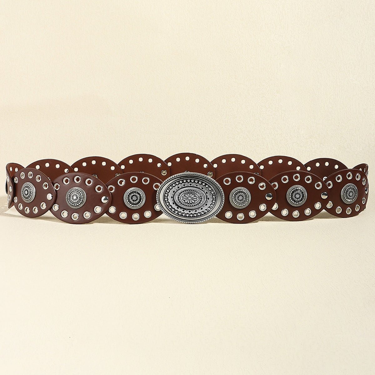 Boho Concho Oval Disc Grommet Belt - The PM Edit