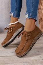 Load image into Gallery viewer, Coffee Lace Up Casual Shoes
