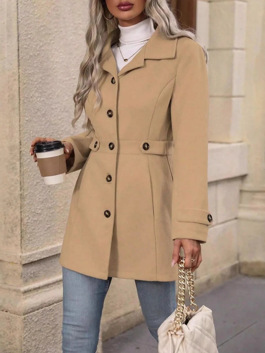 Button Up Long Sleeve Coat - The PM Edit