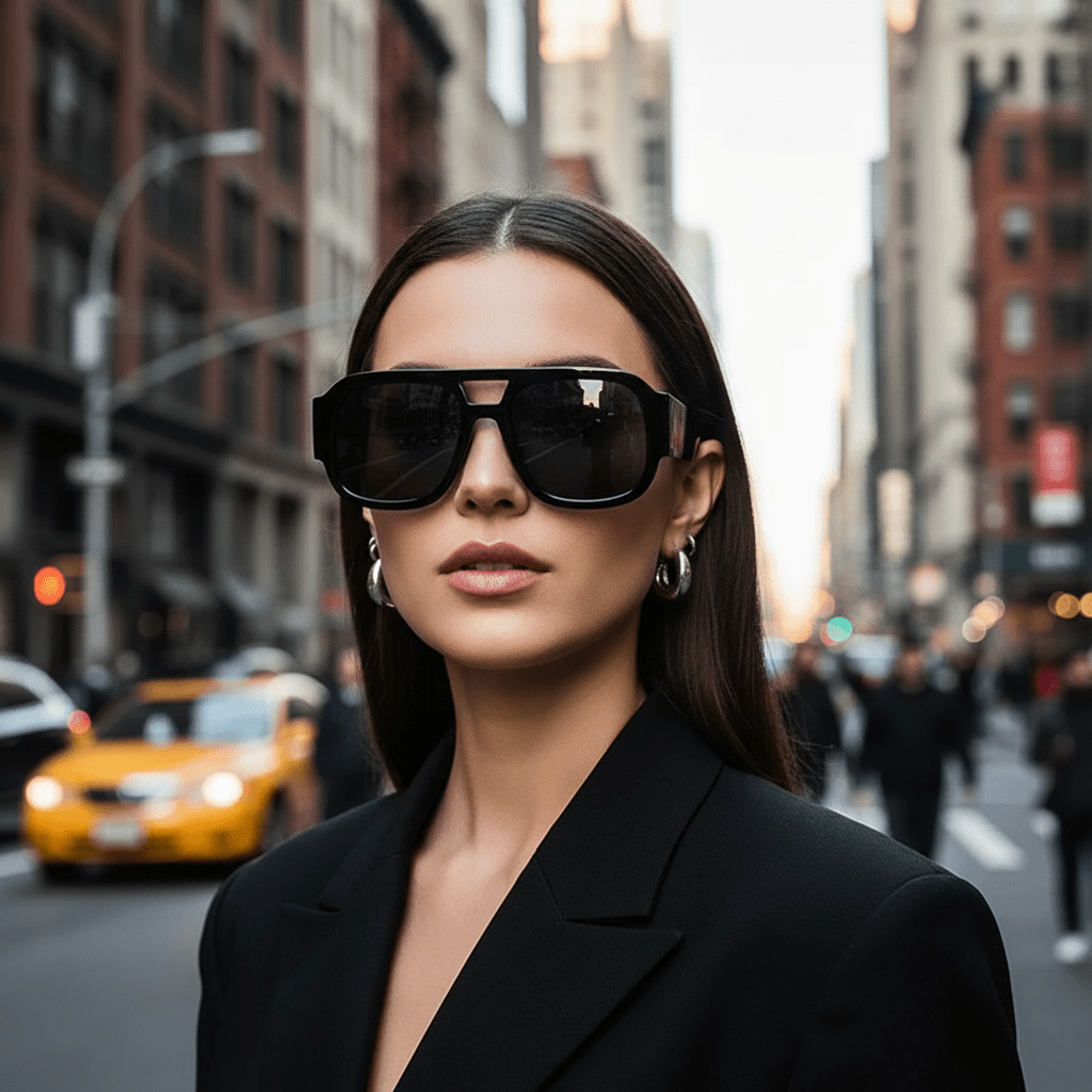 Oversized Double Bridge Aviator Sunglasses - The PM Edit