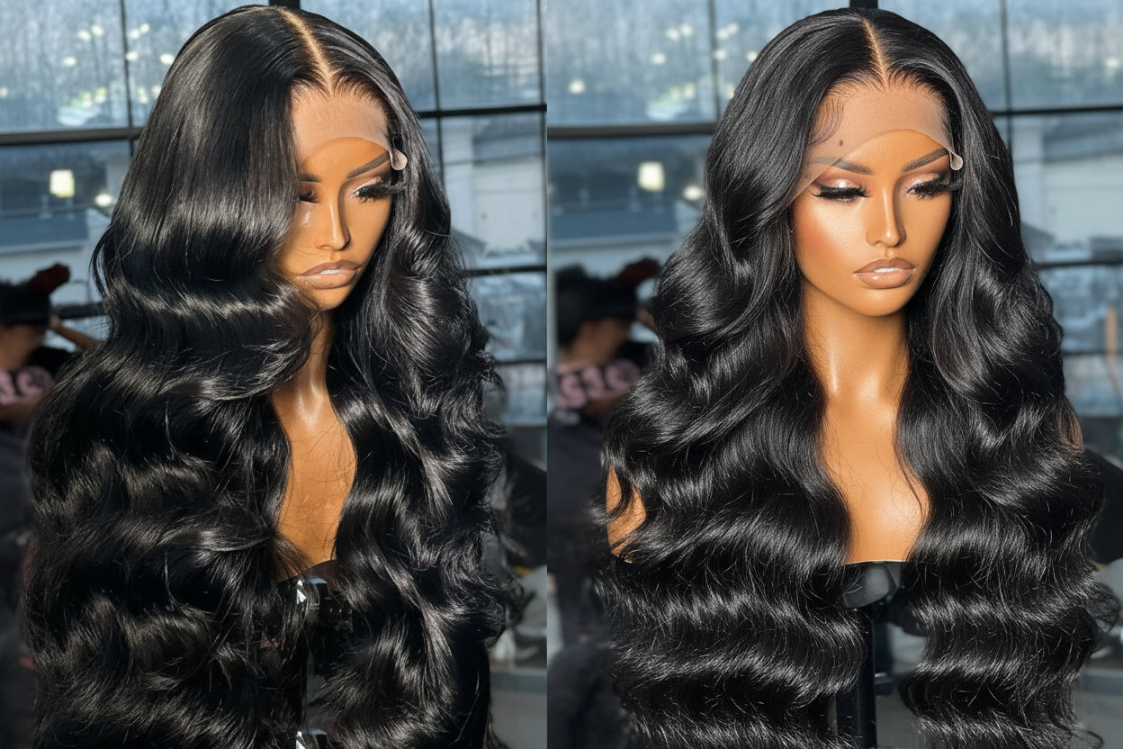 200% Density 13x4 Full Frontal Lace Wig Body Wave, 100% Human Hair, 200% Density