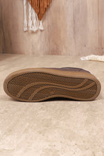 Load image into Gallery viewer, Coffee Breathable Mesh Leather Patchwork Lace-up Sneaker
