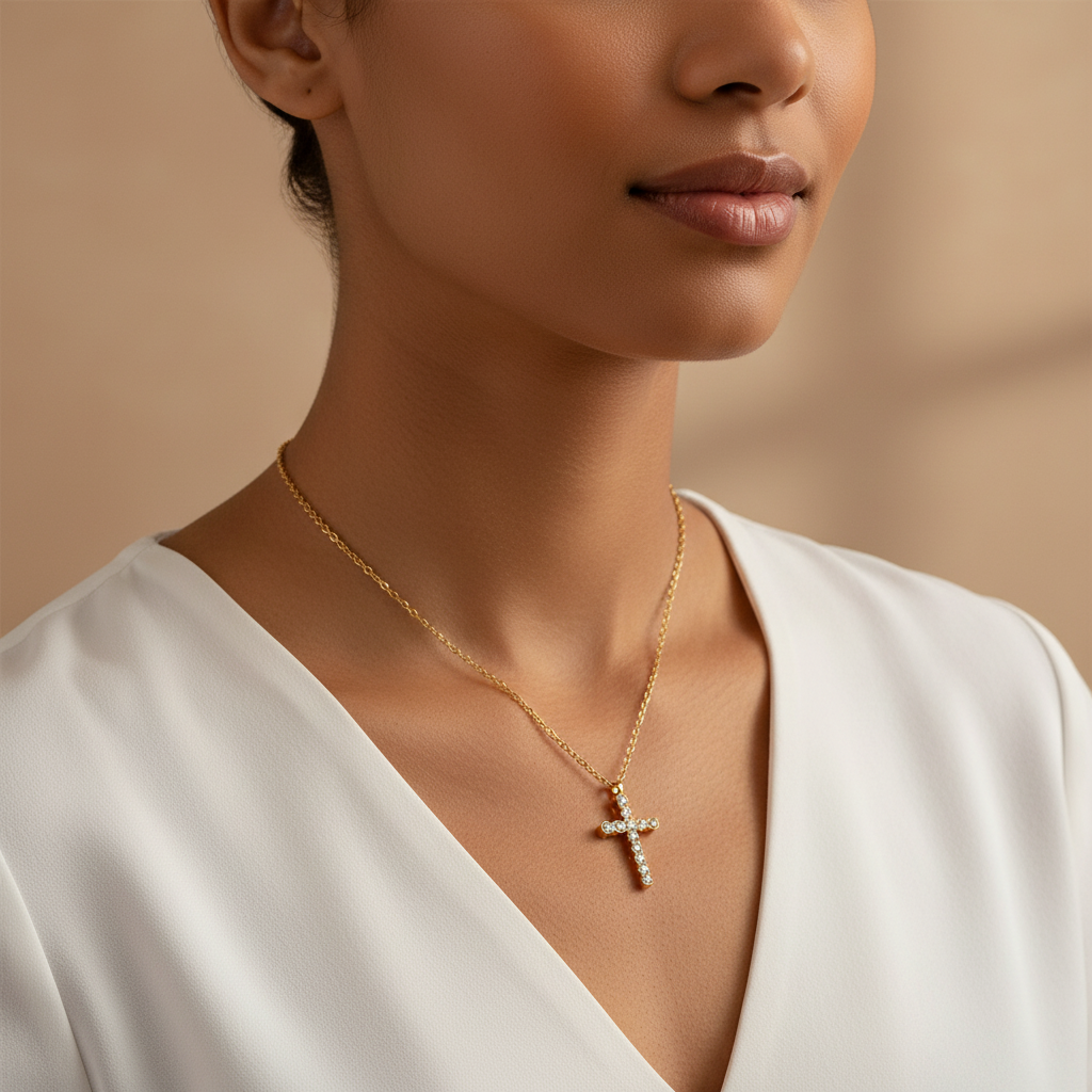 Crystal Cross Gold Lifestyle 1