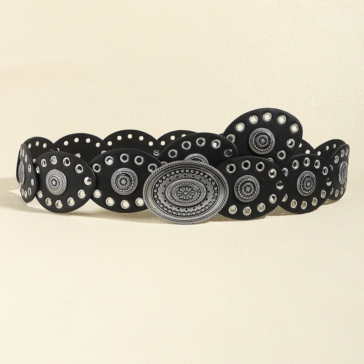 Boho Concho Oval Disc Grommet Belt - The PM Edit