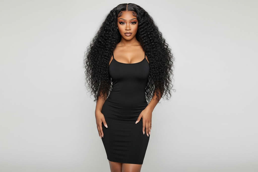 5x5 Glueless Lace Closure Wig 180% Density Deep Wave