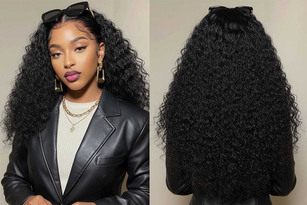 5x5 Glueless Lace Closure Wig 180% Density Deep Wave