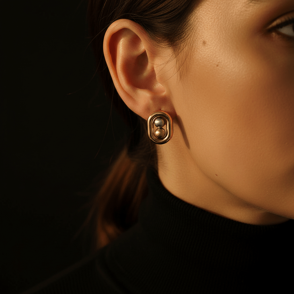 Dual Ball Oval Jewelry Set | 18K Gold Plated | Tarnish - Free & Waterproof - The PM Edit