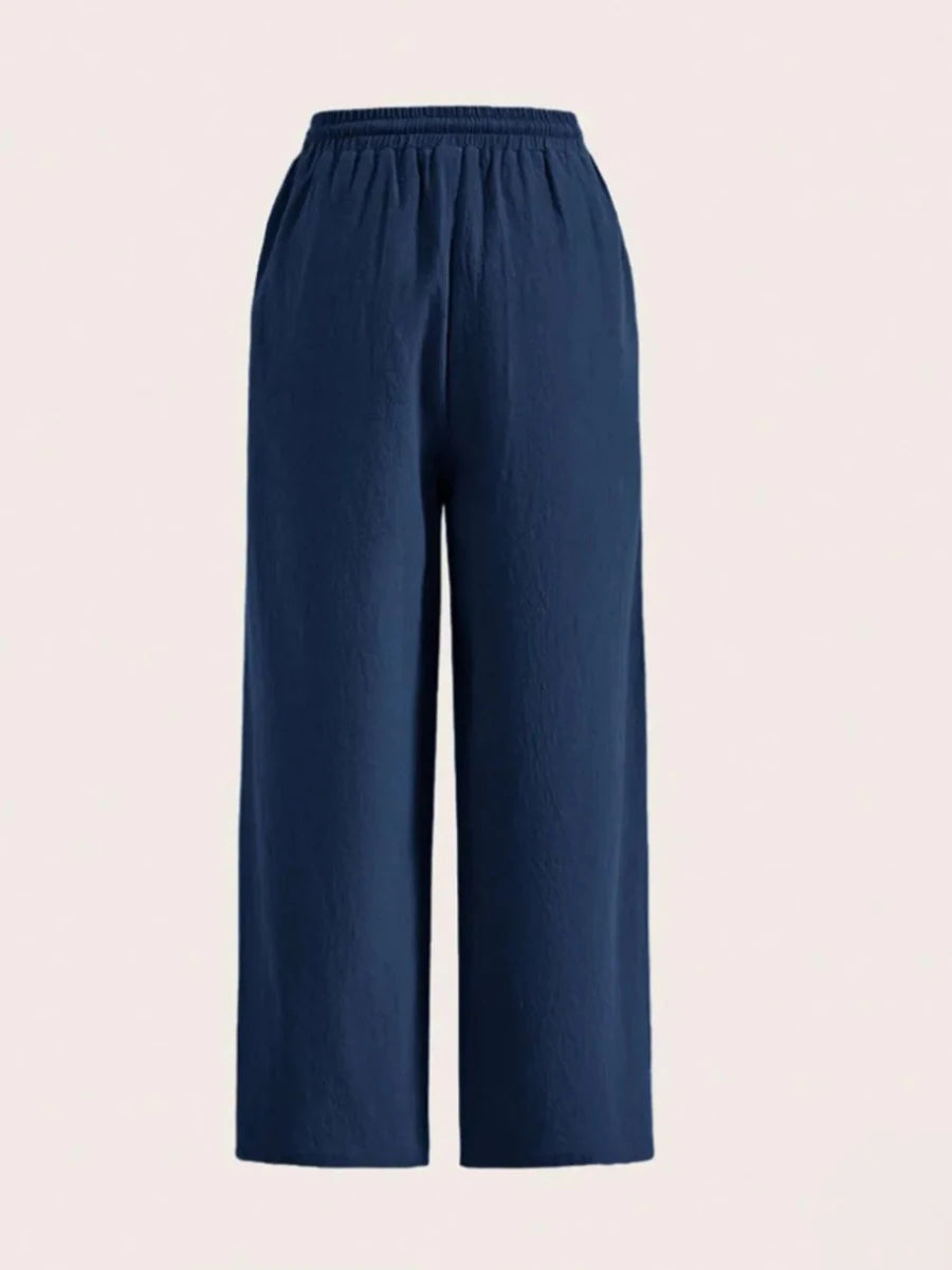 Drawstring Wide Leg Linen Pants - The PM Edit