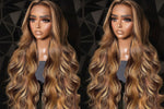 Load image into Gallery viewer, 24″ P4/27 Body-Wave 5×5 Glueless Lace Closure Wig – 100% Human Hair - 180% Density

