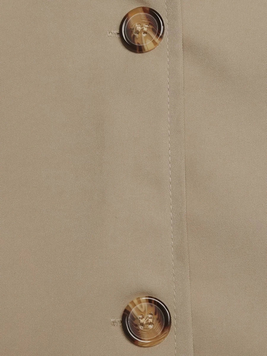 Checkered Lining Button Up Trench Coat - The PM Edit