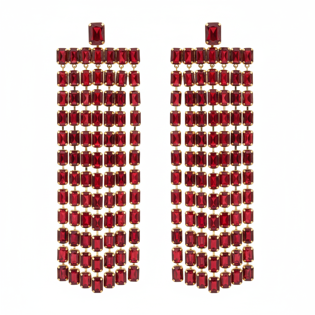 Fringe Chandelier Red Solo