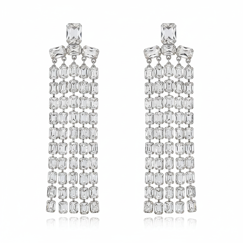 Fringe Chandelier White Solo