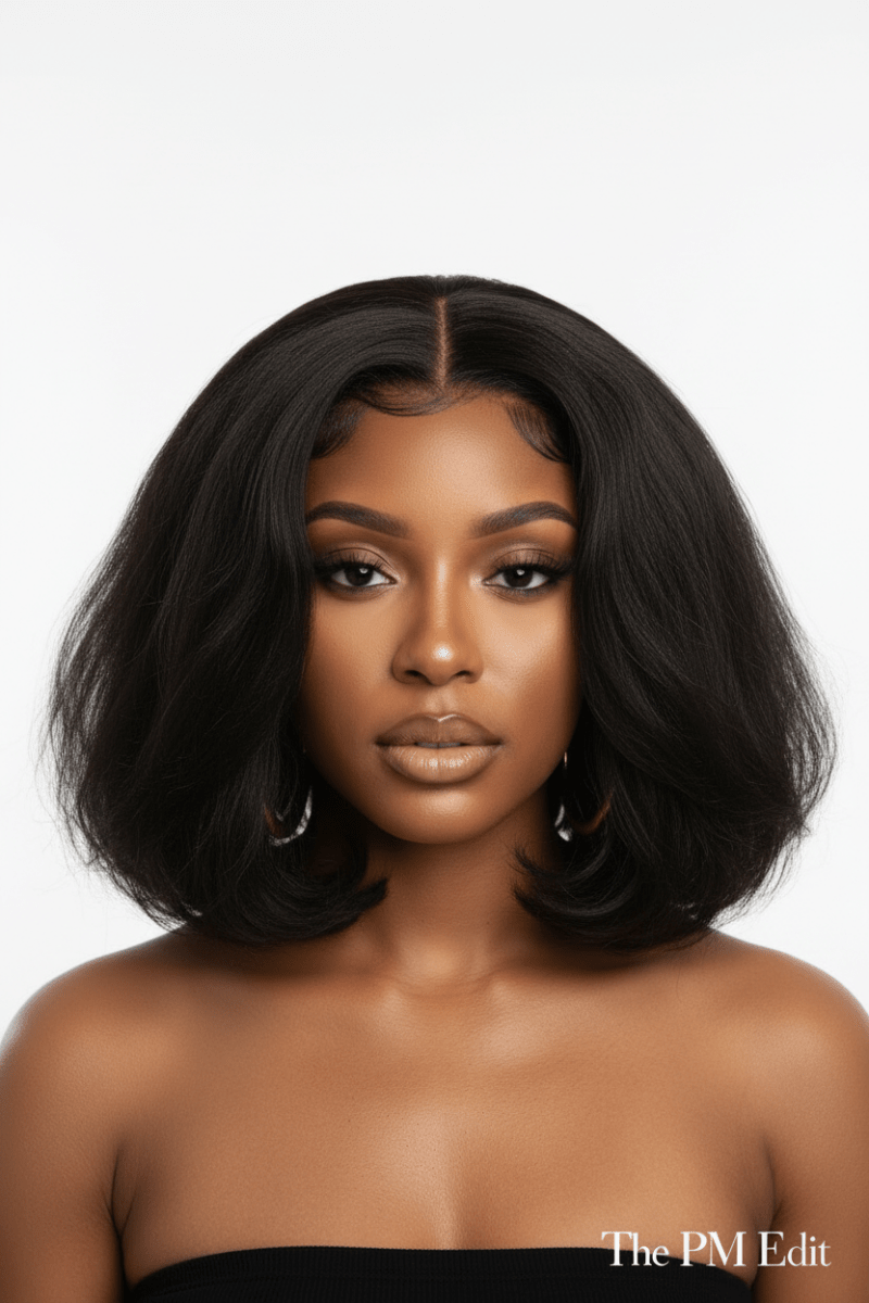 8 inch 5x5 HD lace front bob wig | 180% Density | 100% Human Hair - The PM Edit