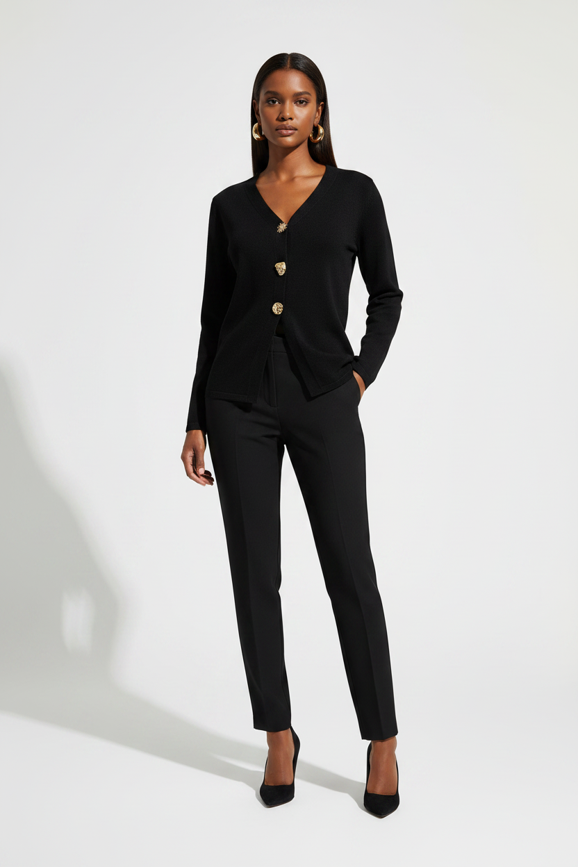 Gold Button Cardigan - Studio