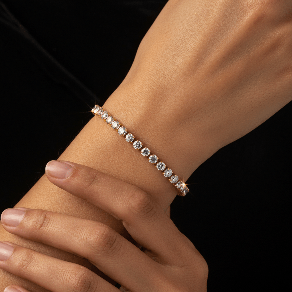 Crystal Tennis Bracelet | PVD Plated | Tarnish - Free & Waterproof - The PM Edit