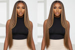 Load image into Gallery viewer, 5x5 P4/27 Honey Blonde Ombre Highlight HD Lace Front Wig | 180% Density | 100% Human Hair
