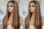 Load image into Gallery viewer, 5x5 P4/27 Honey Blonde Ombre Highlight HD Lace Front Wig | 180% Density | 100% Human Hair
