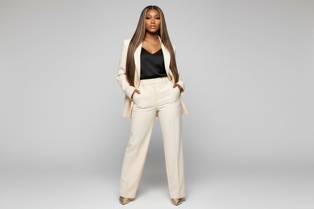 5x5 P4/27 Honey Blonde Ombre Highlight HD Lace Front Wig | 180% Density | 100% Human Hair