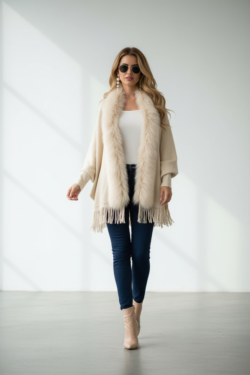 Ivory Poncho Redo
