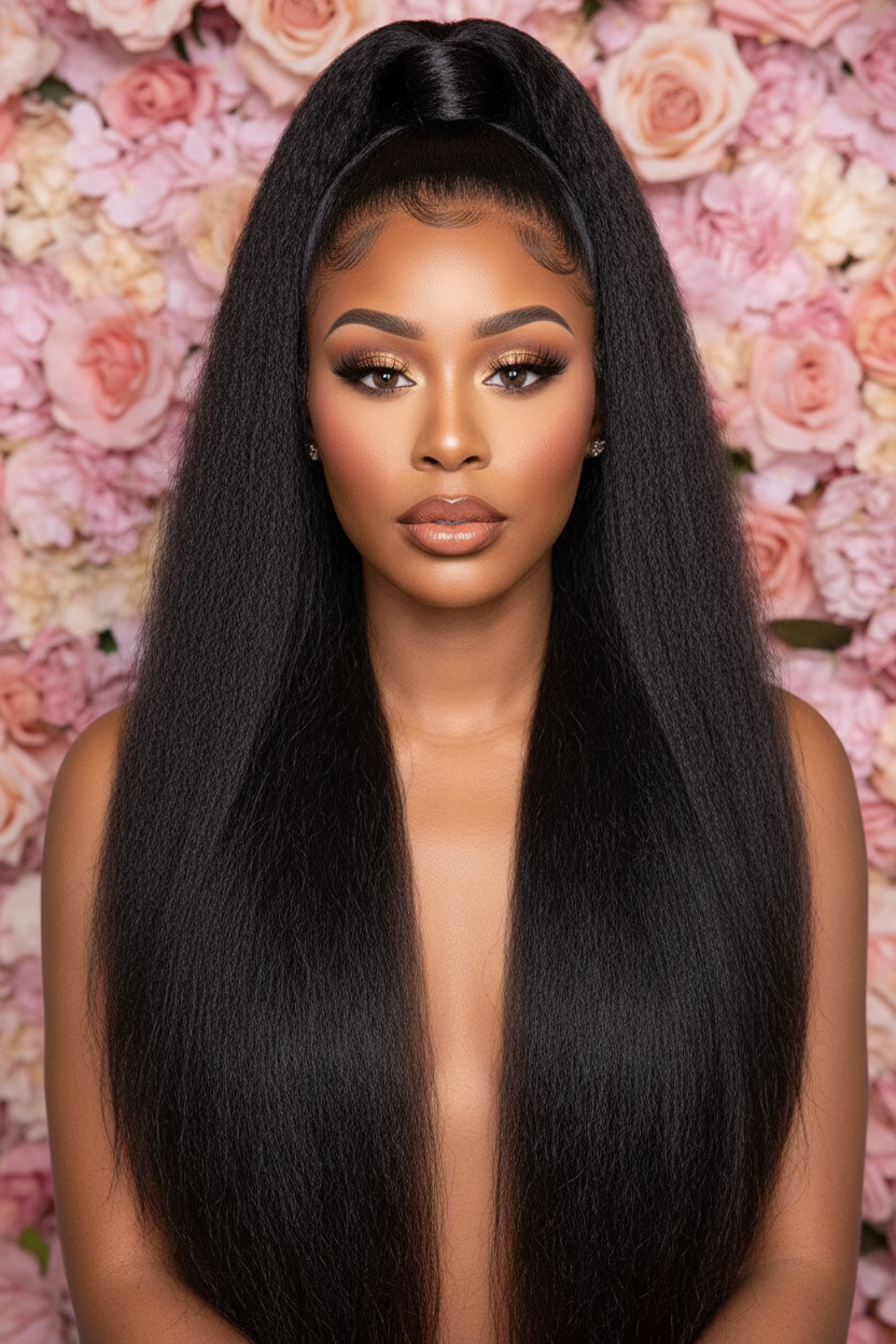 Kinky Straight Wig Lifestyle 3
