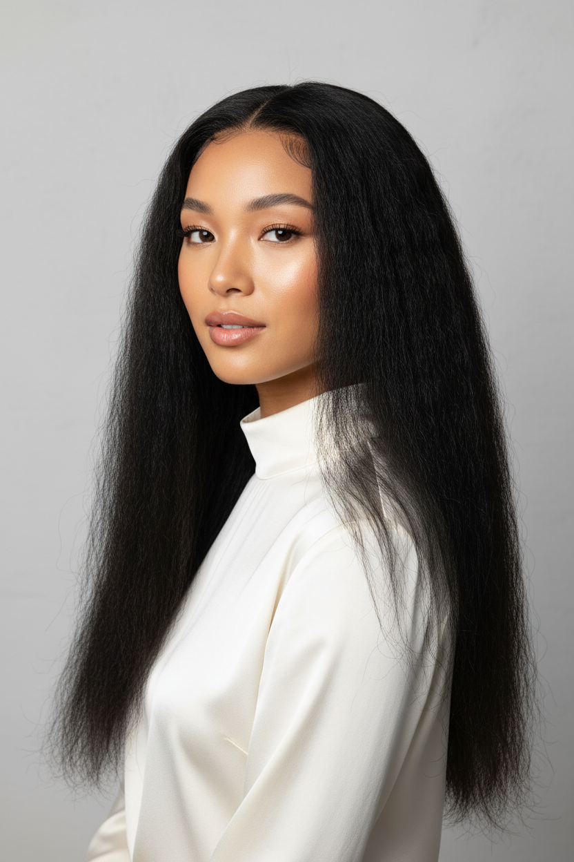Kinky Straight Wig Lifestyle 4