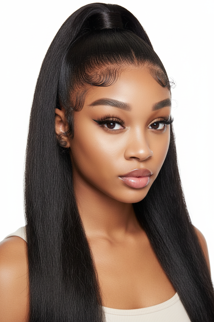 Kinky Straight Wig Lifestyle 6