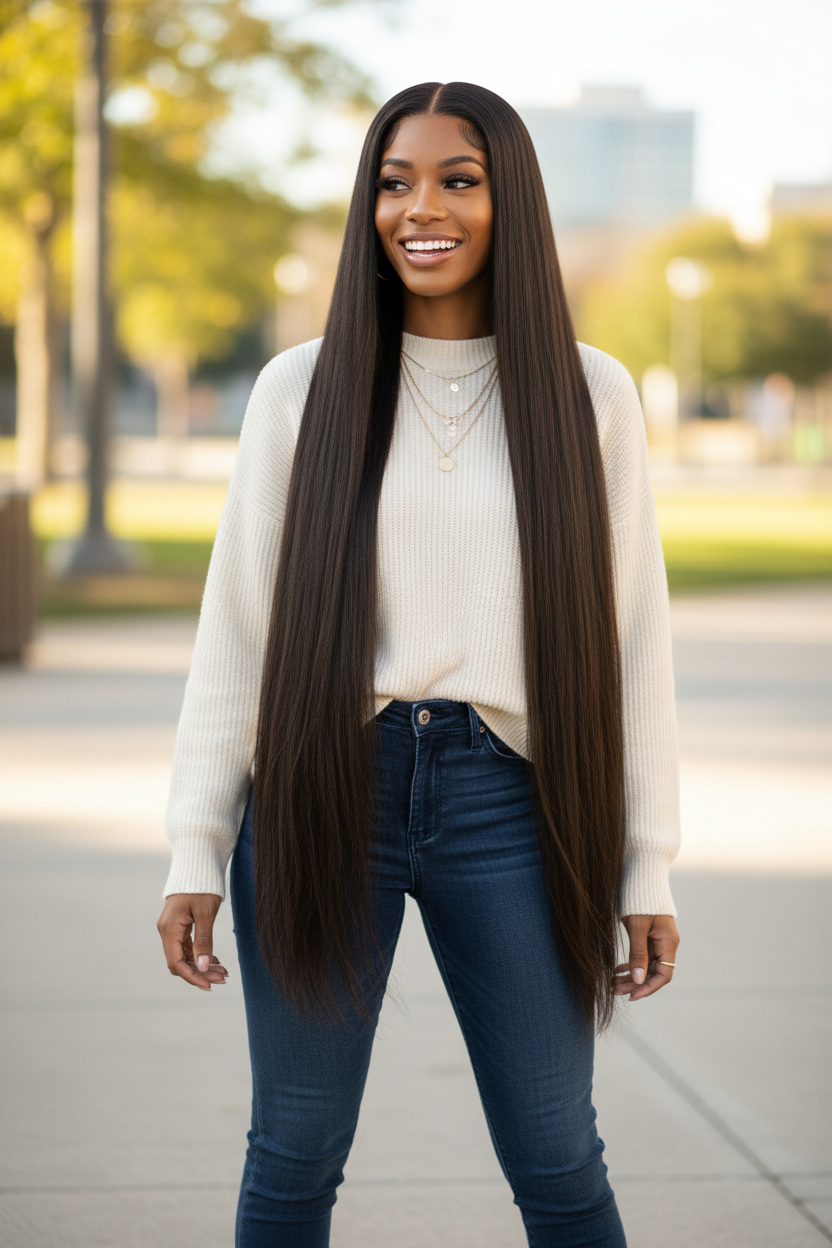 Long Straight Wig Lifestyle 2